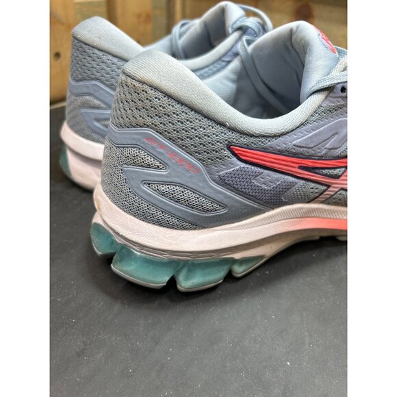 Asics Womens GT-1000 10 Wide Running Shoes Gray/Coral Lightweight Size 11 - Picture 4 of 12